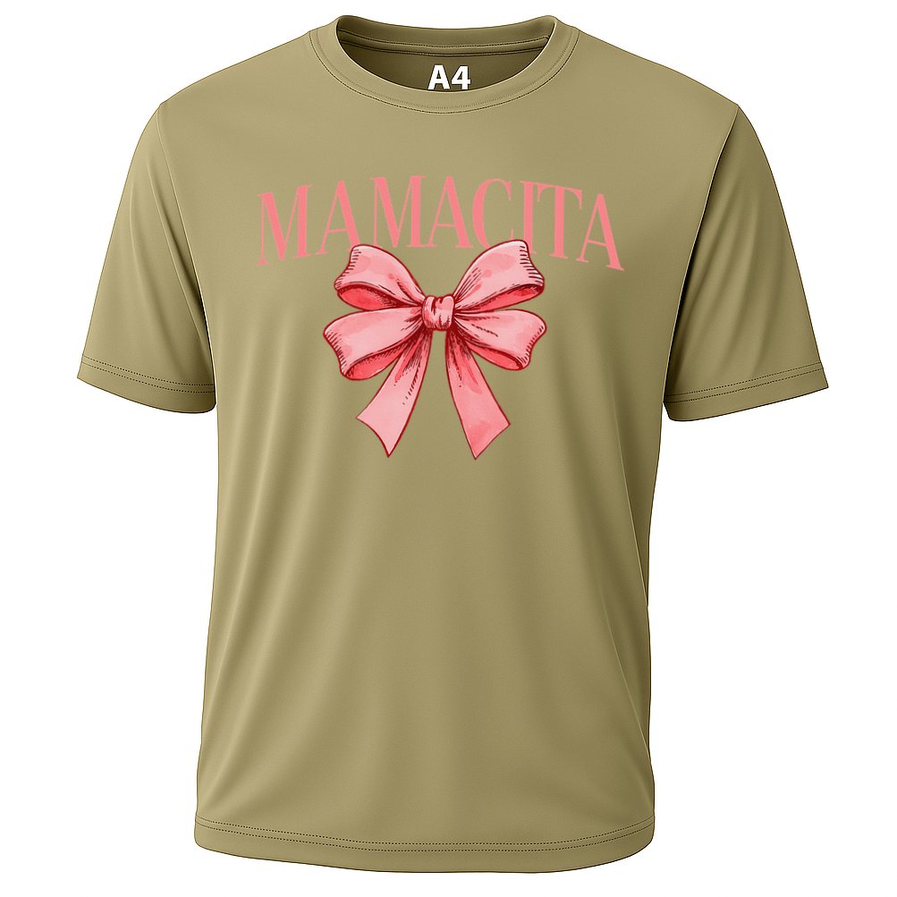 Spanish Compliment Mamacita Latino Hot Women Coquette Bow Cooling Performance Crew T-Shirt