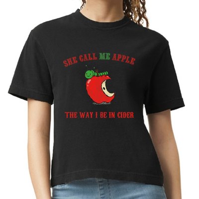 She Call Me Apple The Way I Be In Cider Comfort Colors Boxy T-Shirt