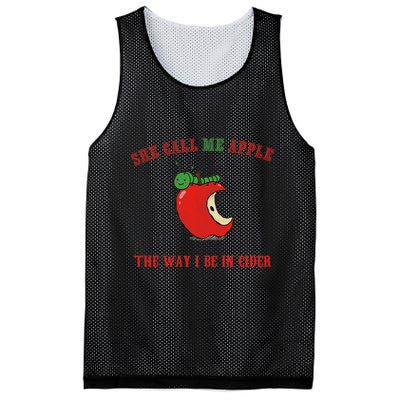 She Call Me Apple The Way I Be In Cider Mesh Reversible Basketball Jersey Tank