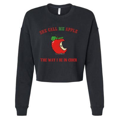 She Call Me Apple The Way I Be In Cider Cropped Pullover Crew