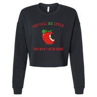 She Call Me Apple The Way I Be In Cider Cropped Pullover Crew