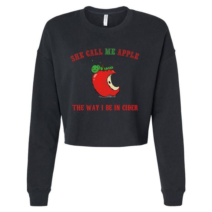 She Call Me Apple The Way I Be In Cider Cropped Pullover Crew