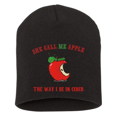 She Call Me Apple The Way I Be In Cider Short Acrylic Beanie