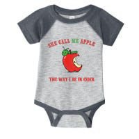 She Call Me Apple The Way I Be In Cider Infant Baby Jersey Bodysuit