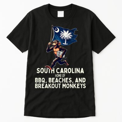 South Carolina Monkey Escape Funny Runaway Money Sc Tall T-Shirt