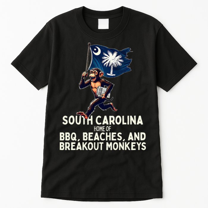 South Carolina Monkey Escape Funny Runaway Money Sc Tall T-Shirt