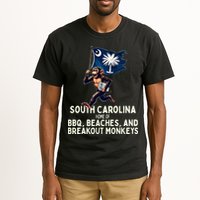 South Carolina Monkey Escape Funny Runaway Money Sc Tall T-Shirt