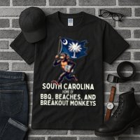 South Carolina Monkey Escape Funny Runaway Money Sc Tall T-Shirt