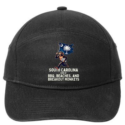 South Carolina Monkey Escape Funny Runaway Money Sc 7-Panel Snapback Hat