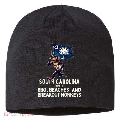 South Carolina Monkey Escape Funny Runaway Money Sc Sustainable Beanie