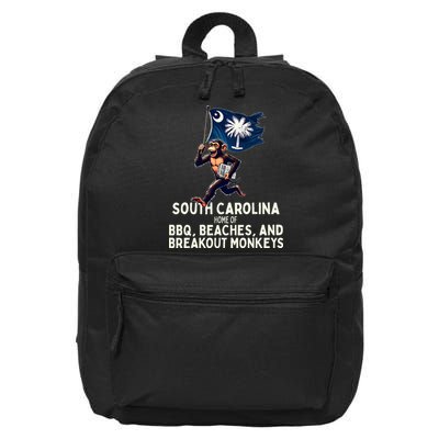 South Carolina Monkey Escape Funny Runaway Money Sc 16 in Basic Backpack