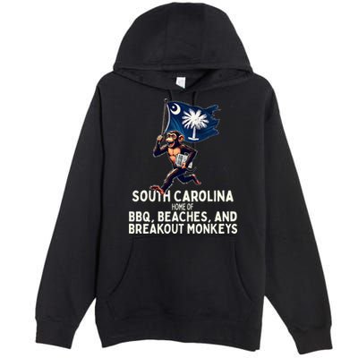 South Carolina Monkey Escape Funny Runaway Money Sc Premium Pullover Hoodie