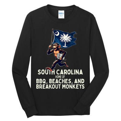 South Carolina Monkey Escape Funny Runaway Money Sc Tall Long Sleeve T-Shirt