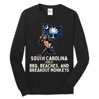 South Carolina Monkey Escape Funny Runaway Money Sc Tall Long Sleeve T-Shirt