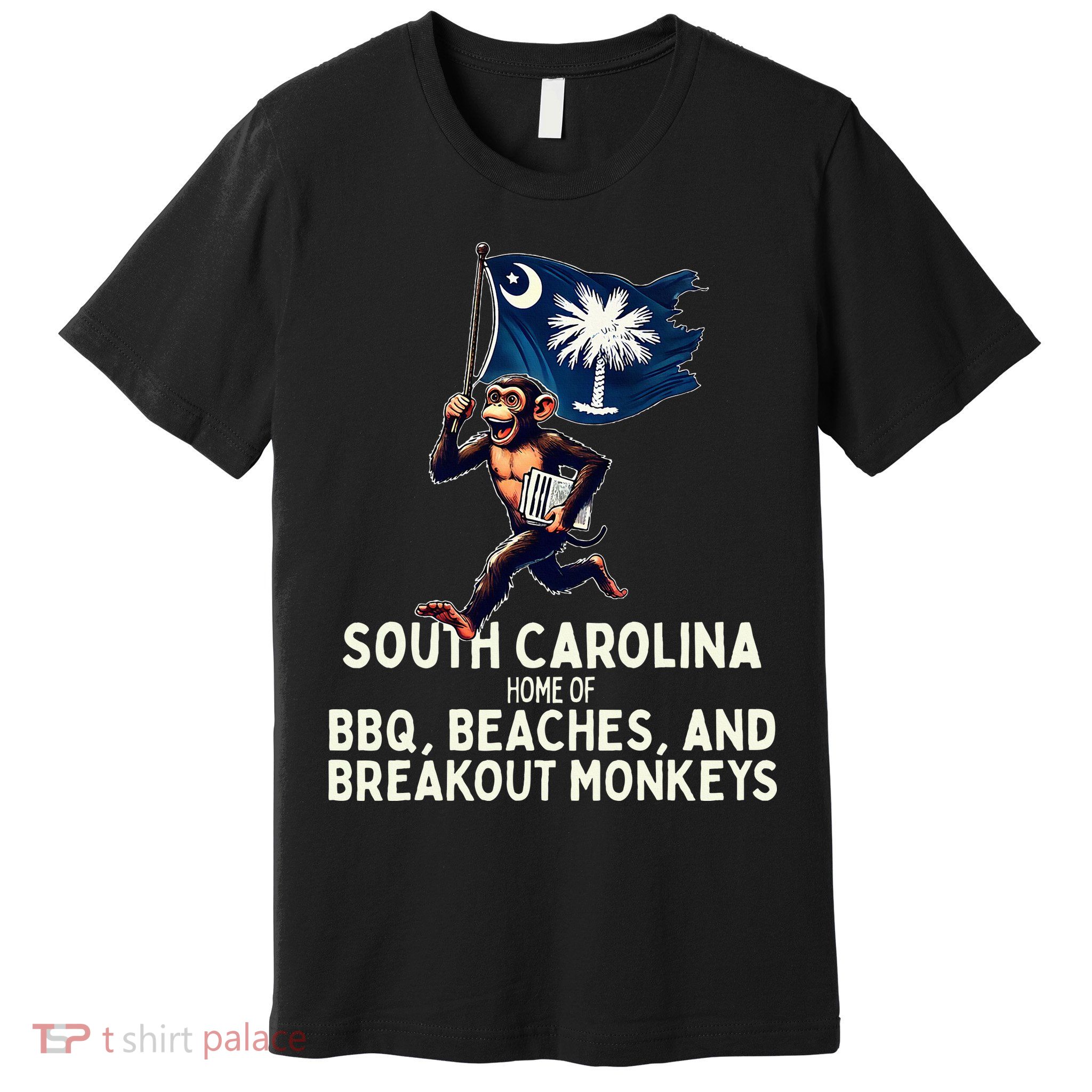 South Carolina Monkey Escape Funny Runaway Money Sc Premium T-Shirt