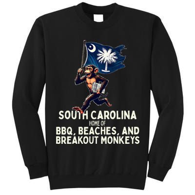 South Carolina Monkey Escape Funny Runaway Money Sc Tall Sweatshirt
