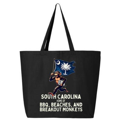 South Carolina Monkey Escape Funny Runaway Money Sc 25L Jumbo Tote