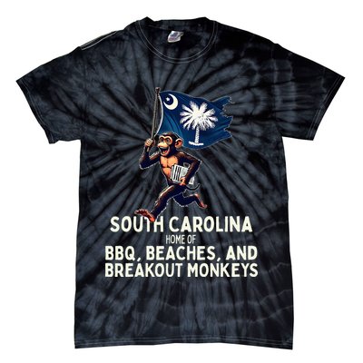 South Carolina Monkey Escape Funny Runaway Money Sc Tie-Dye T-Shirt