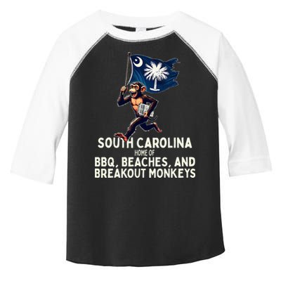 South Carolina Monkey Escape Funny Runaway Money Sc Toddler Fine Jersey T-Shirt