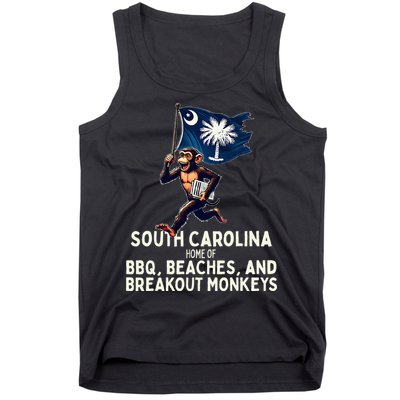 South Carolina Monkey Escape Funny Runaway Money Sc Tank Top