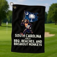 South Carolina Monkey Escape Funny Runaway Money Sc Golf Towel