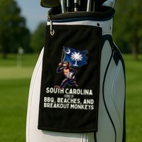 South Carolina Monkey Escape Funny Runaway Money Sc Golf Towel