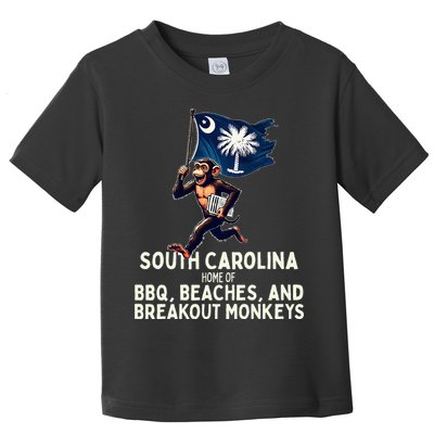 South Carolina Monkey Escape Funny Runaway Money Sc Toddler T-Shirt