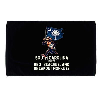 South Carolina Monkey Escape Funny Runaway Money Sc Microfiber Hand Towel