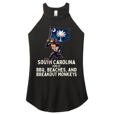 South Carolina Monkey Escape Funny Runaway Money Sc Women's Perfect Tri Rocker Tank