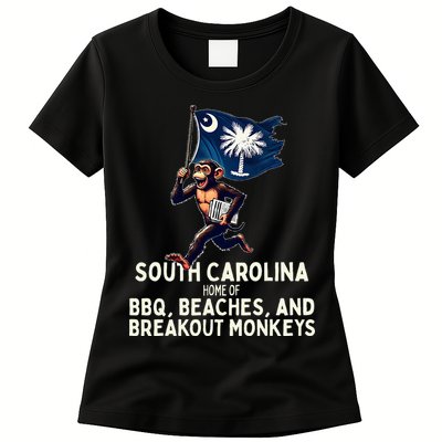 South Carolina Monkey Escape Funny Runaway Money Sc Womens T-Shirt