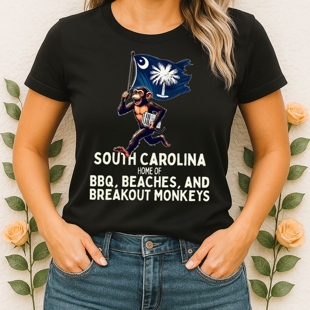 South Carolina Monkey Escape Funny Runaway Money Sc Womens T-Shirt