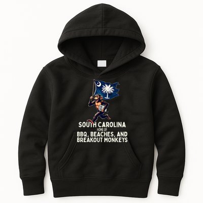 South Carolina Monkey Escape Funny Runaway Money Sc Kids Hoodie