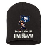 South Carolina Monkey Escape Funny Runaway Money Sc Short Acrylic Beanie