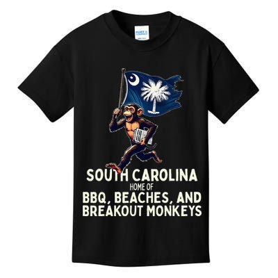 South Carolina Monkey Escape Funny Runaway Money Sc Kids T-Shirt