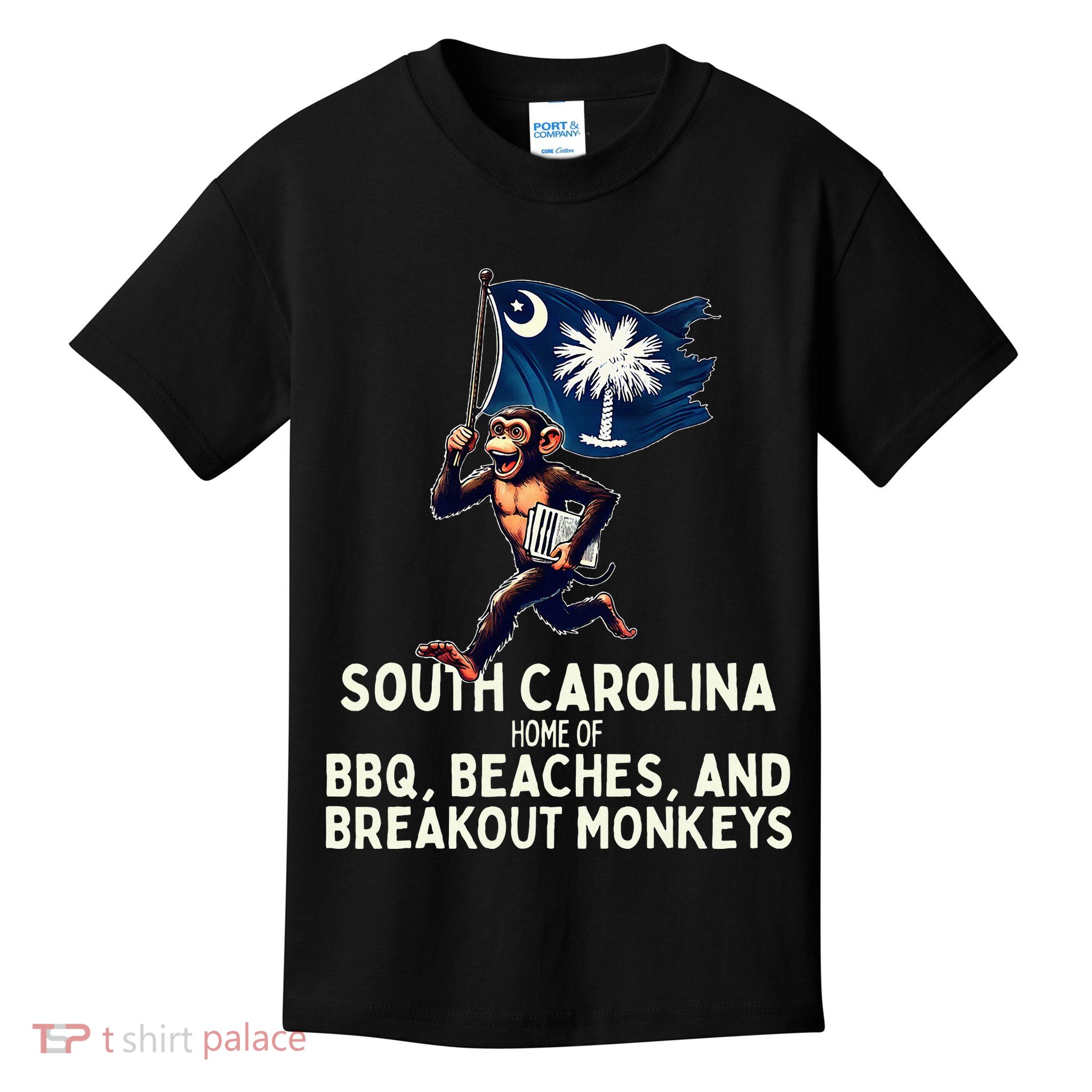 South Carolina Monkey Escape Funny Runaway Money Sc Kids T-Shirt