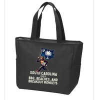 South Carolina Monkey Escape Funny Runaway Money Sc Zip Tote Bag