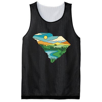 South Carolina Map Mesh Reversible Basketball Jersey Tank