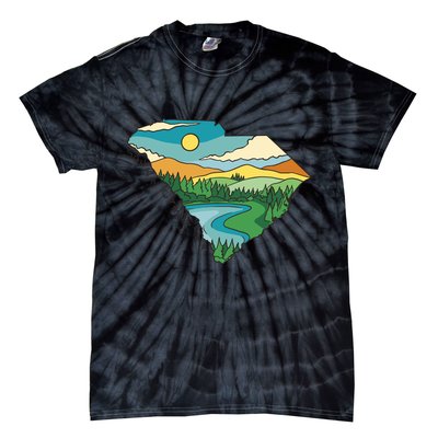 South Carolina Map Tie-Dye T-Shirt