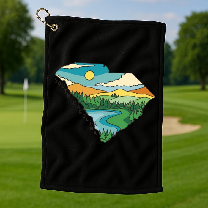 South Carolina Map Golf Towel