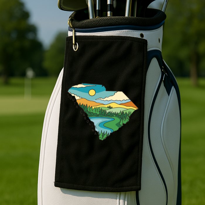 South Carolina Map Golf Towel