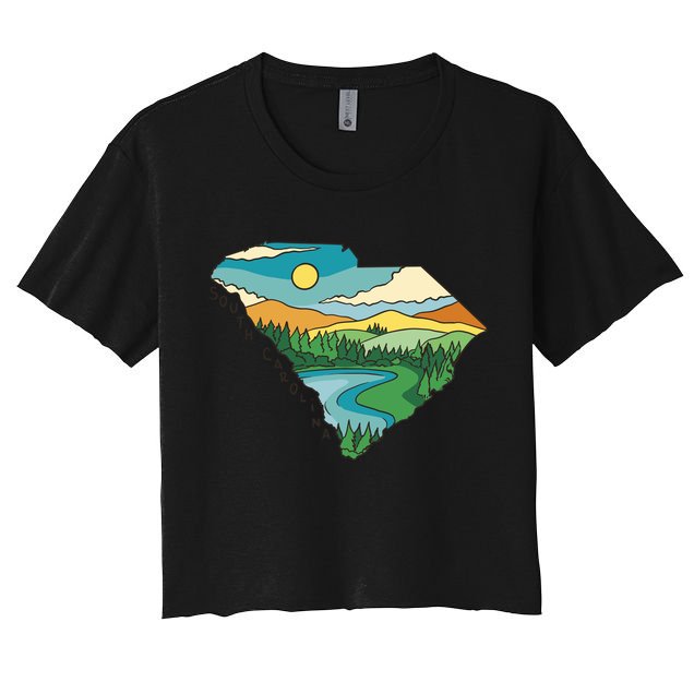 South Carolina Map Crop Top