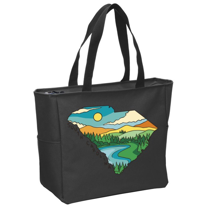 South Carolina Map Zip Tote Bag