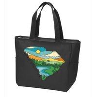 South Carolina Map Zip Tote Bag