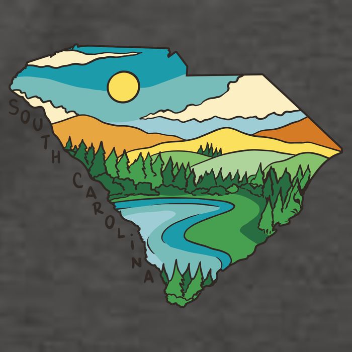 South Carolina Map Vector Backpack