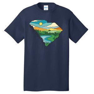 South Carolina Map Tall T-Shirt