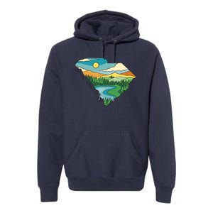 South Carolina Map Premium Hoodie