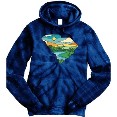 South Carolina Map Tie Dye Hoodie