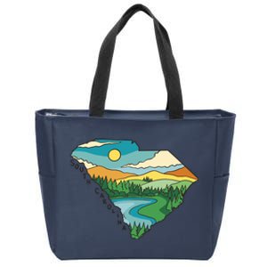 South Carolina Map Zip Tote Bag