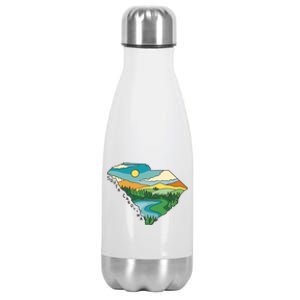 South Carolina Map Stainless Steel Insulated Water Bottle