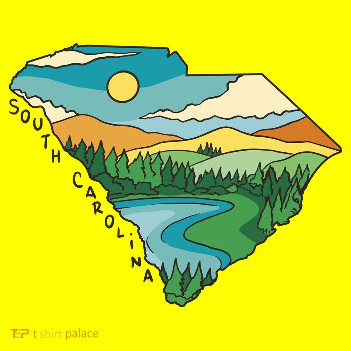 South Carolina Map Button